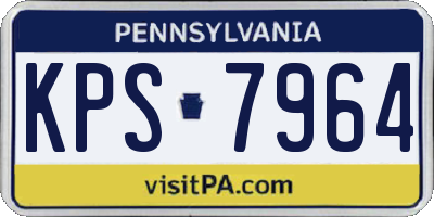 PA license plate KPS7964