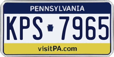 PA license plate KPS7965
