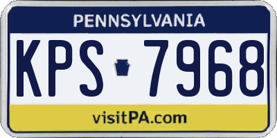 PA license plate KPS7968