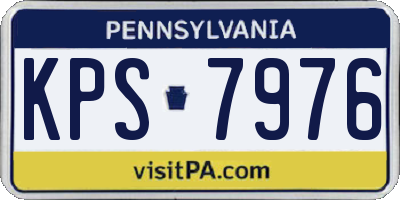 PA license plate KPS7976