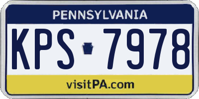 PA license plate KPS7978