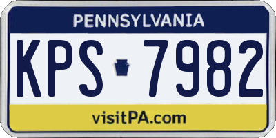 PA license plate KPS7982