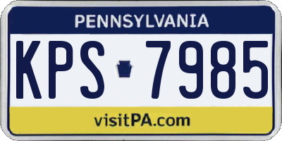 PA license plate KPS7985