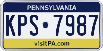 PA license plate KPS7987