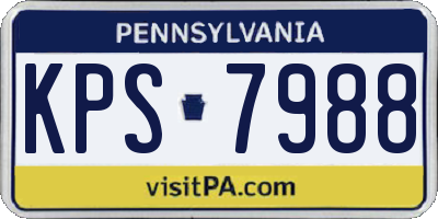 PA license plate KPS7988