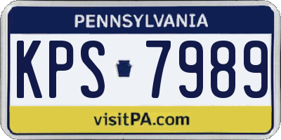 PA license plate KPS7989