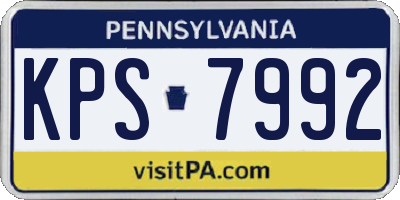 PA license plate KPS7992