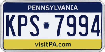 PA license plate KPS7994