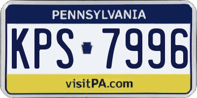 PA license plate KPS7996