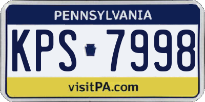 PA license plate KPS7998