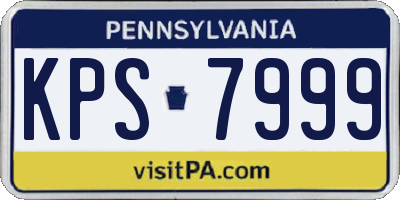 PA license plate KPS7999