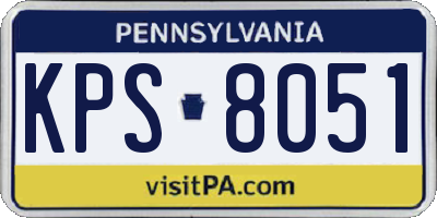 PA license plate KPS8051