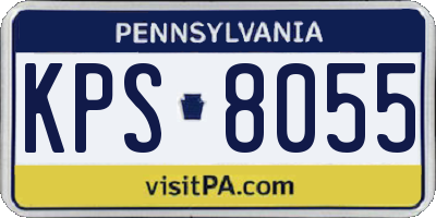 PA license plate KPS8055