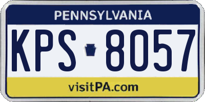 PA license plate KPS8057