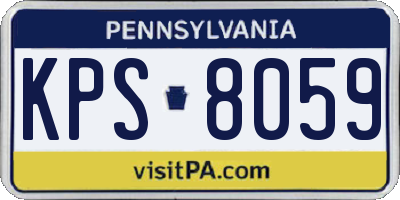PA license plate KPS8059