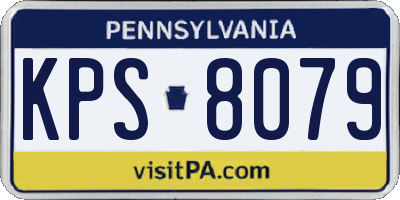 PA license plate KPS8079