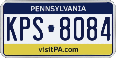 PA license plate KPS8084