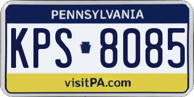 PA license plate KPS8085
