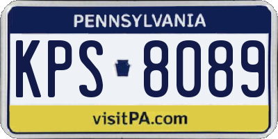 PA license plate KPS8089