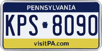 PA license plate KPS8090