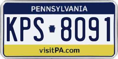 PA license plate KPS8091