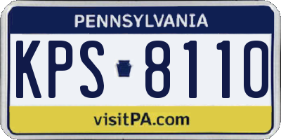 PA license plate KPS8110