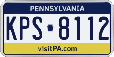 PA license plate KPS8112