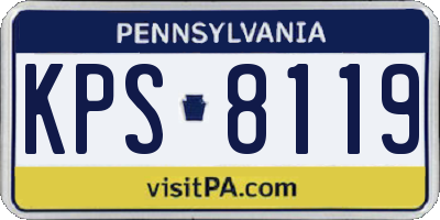PA license plate KPS8119