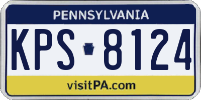 PA license plate KPS8124