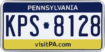 PA license plate KPS8128