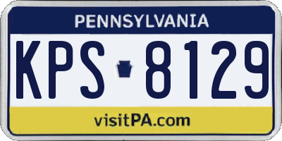 PA license plate KPS8129