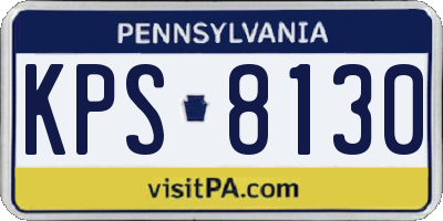 PA license plate KPS8130