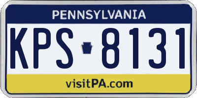 PA license plate KPS8131