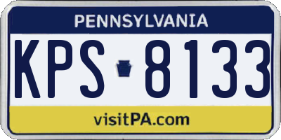 PA license plate KPS8133