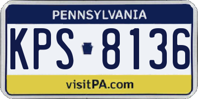 PA license plate KPS8136