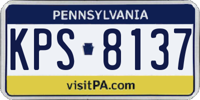 PA license plate KPS8137