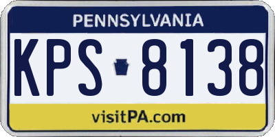 PA license plate KPS8138