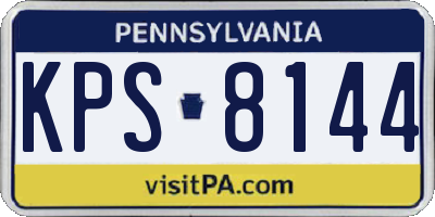 PA license plate KPS8144