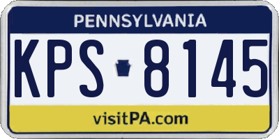 PA license plate KPS8145
