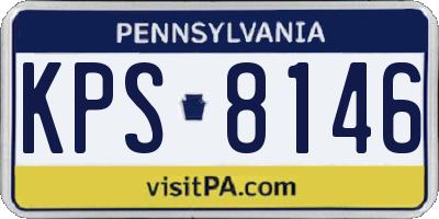 PA license plate KPS8146
