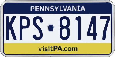 PA license plate KPS8147