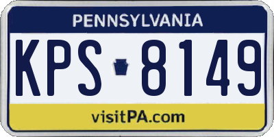 PA license plate KPS8149