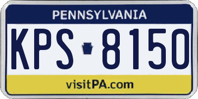 PA license plate KPS8150