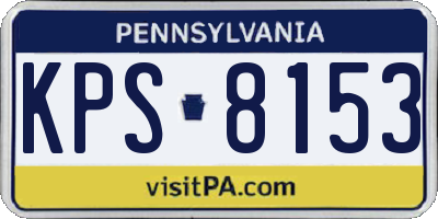 PA license plate KPS8153