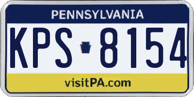 PA license plate KPS8154