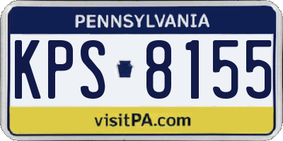 PA license plate KPS8155