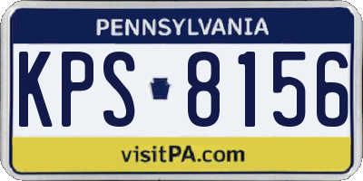 PA license plate KPS8156