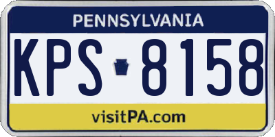 PA license plate KPS8158