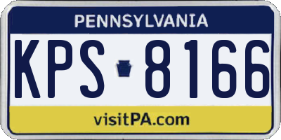 PA license plate KPS8166