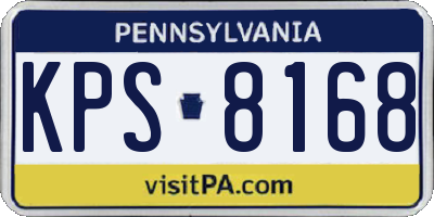 PA license plate KPS8168